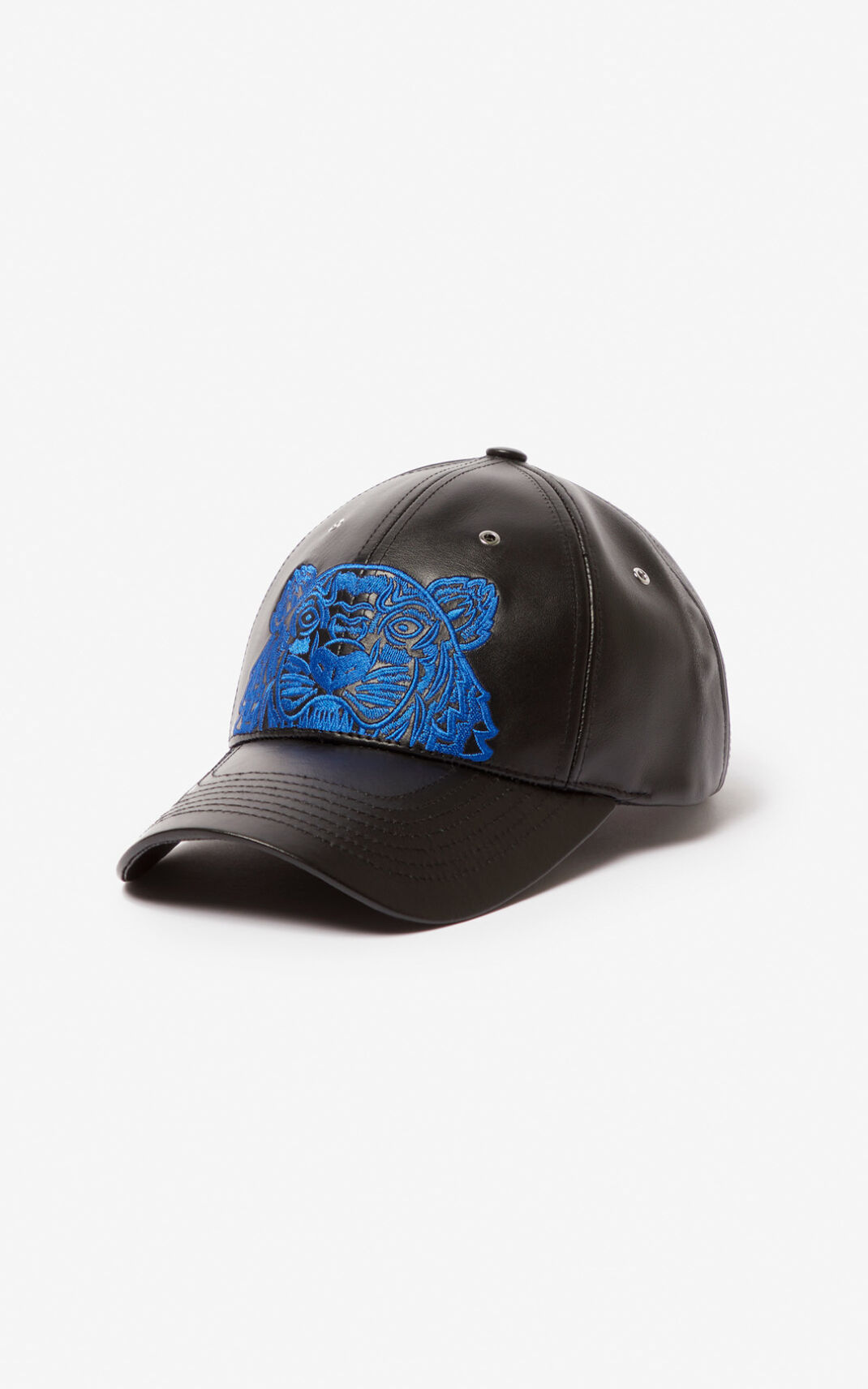 Gorras Kenzo Tiger Cuero Hombre Negras BPX892564